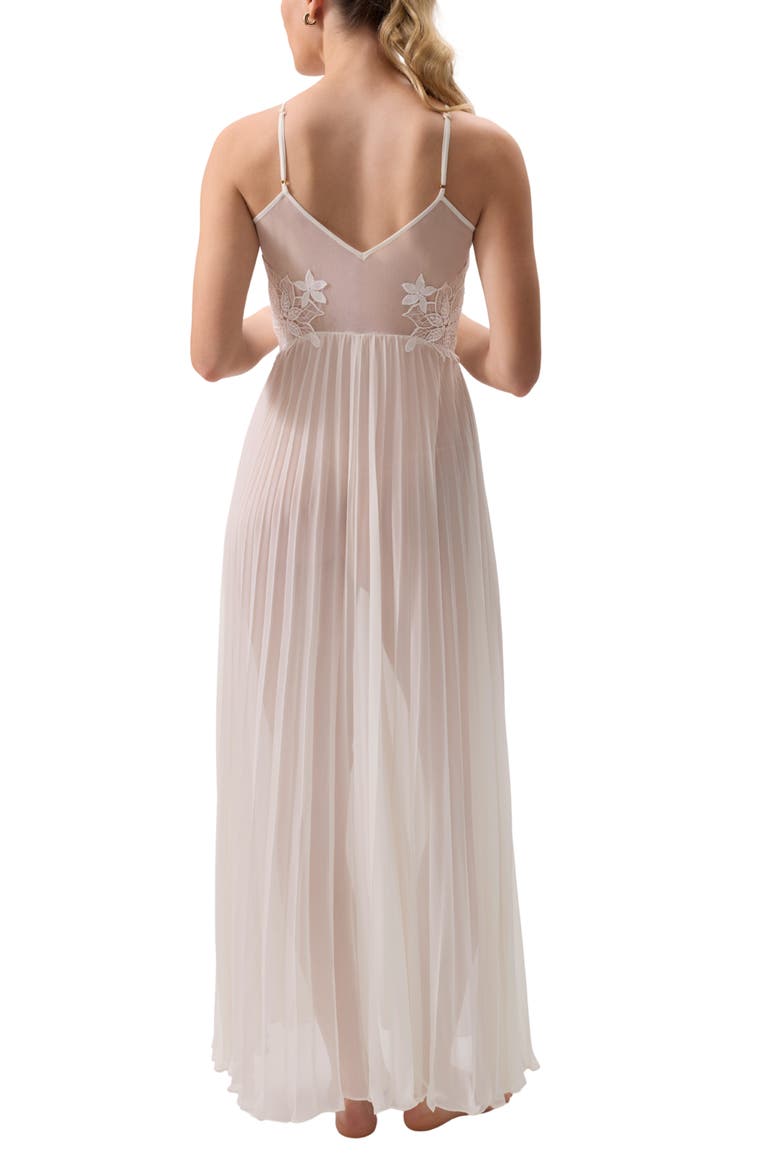 Delight Embroidered Bodice Nightgown, Alternate, color, IVORY