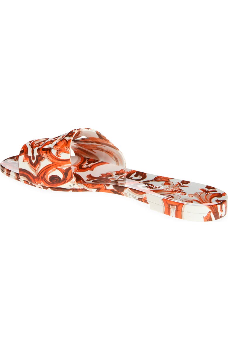 Dolce&Gabbana Bianca Majolica Slide Sandal, Alternate, color, Id3tn Maiolica 1 Orange