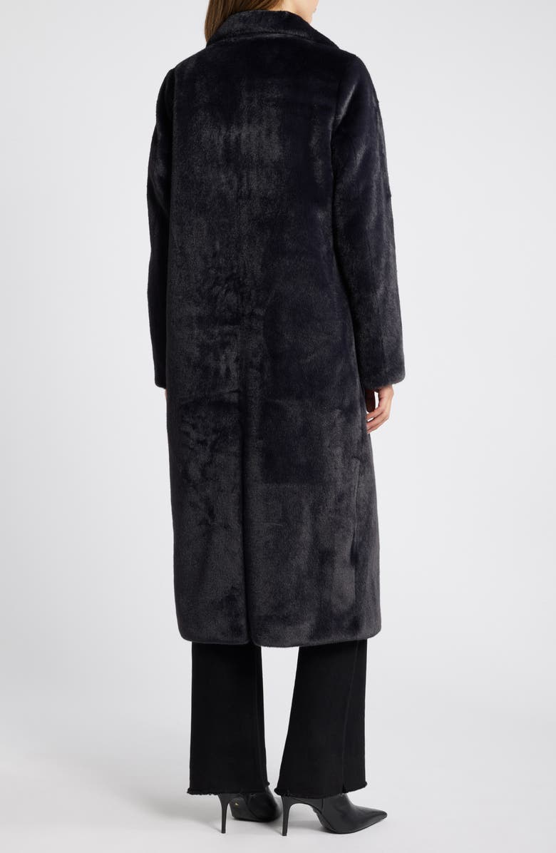 MICHAEL Michael Kors Double Breasted Faux Fur Coat, Alternate, color, 