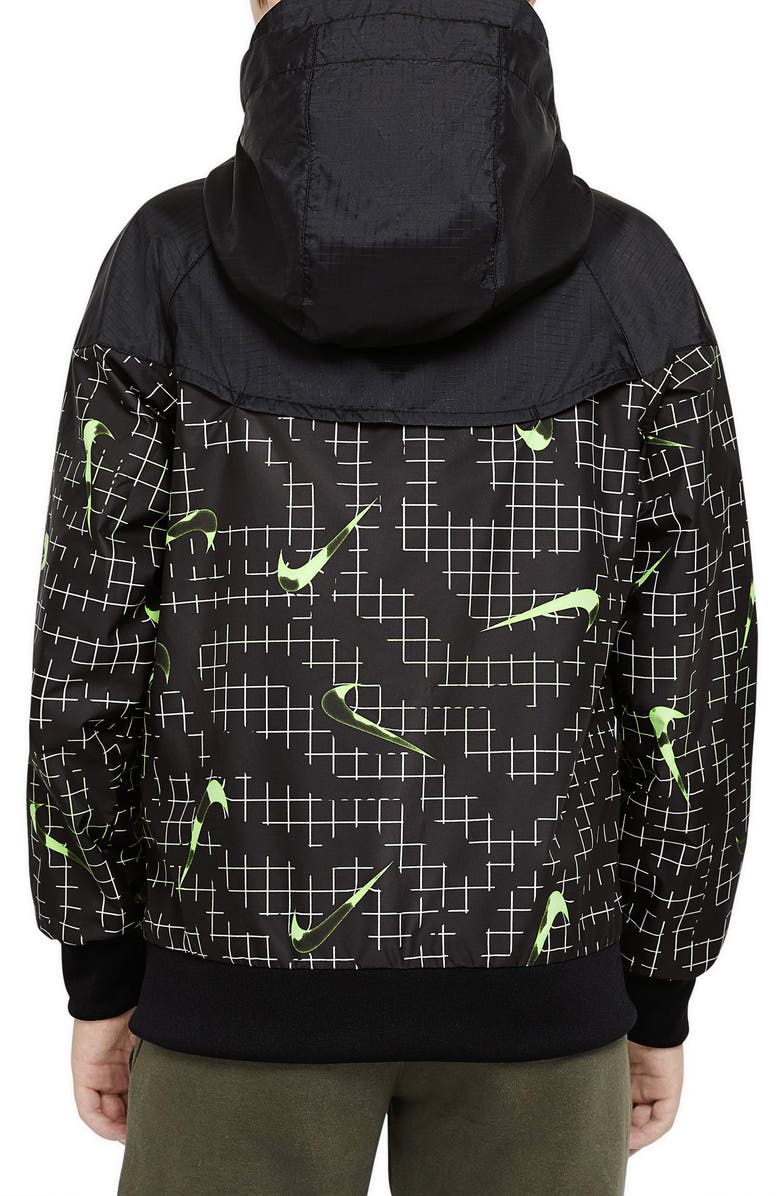 Nike Sportswear Kids' Glow In The Dark Windrunner Jacket, Alternate, color,
