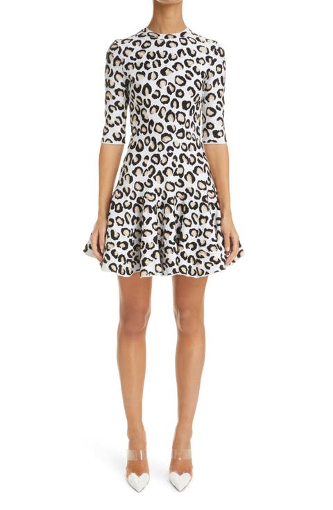 Leopard Print Skater Dress