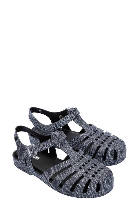 Possession Denim Print Fisherman Sandal (Women)
