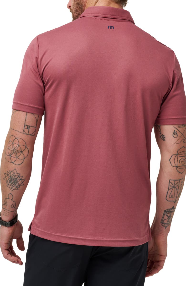 TravisMathew On Schedule Stripe Piqué Polo, Alternate, color, Roan Rouge