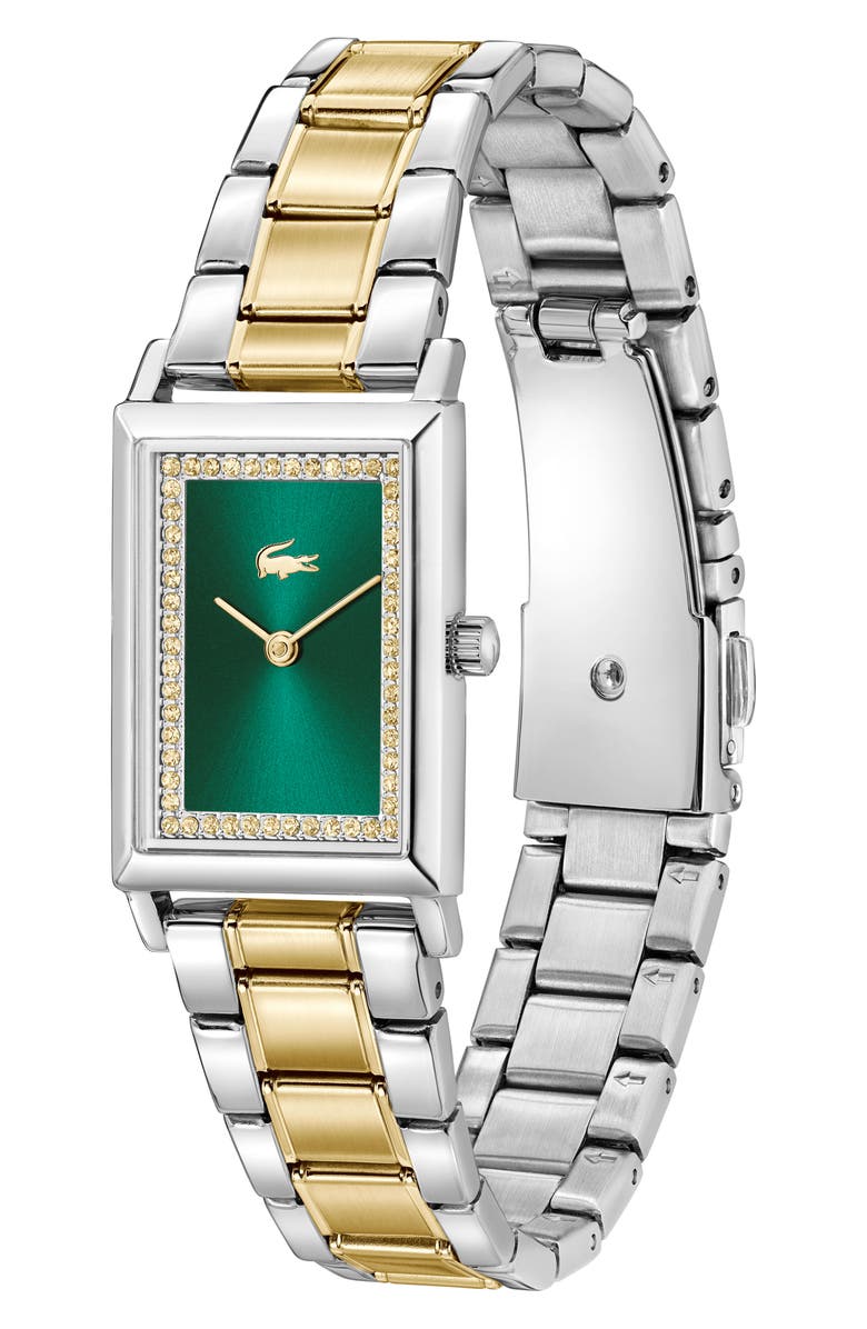 Lacoste Catherine Bracelet Watch, 28.3mm, Alternate, color, Green/ Two Tone