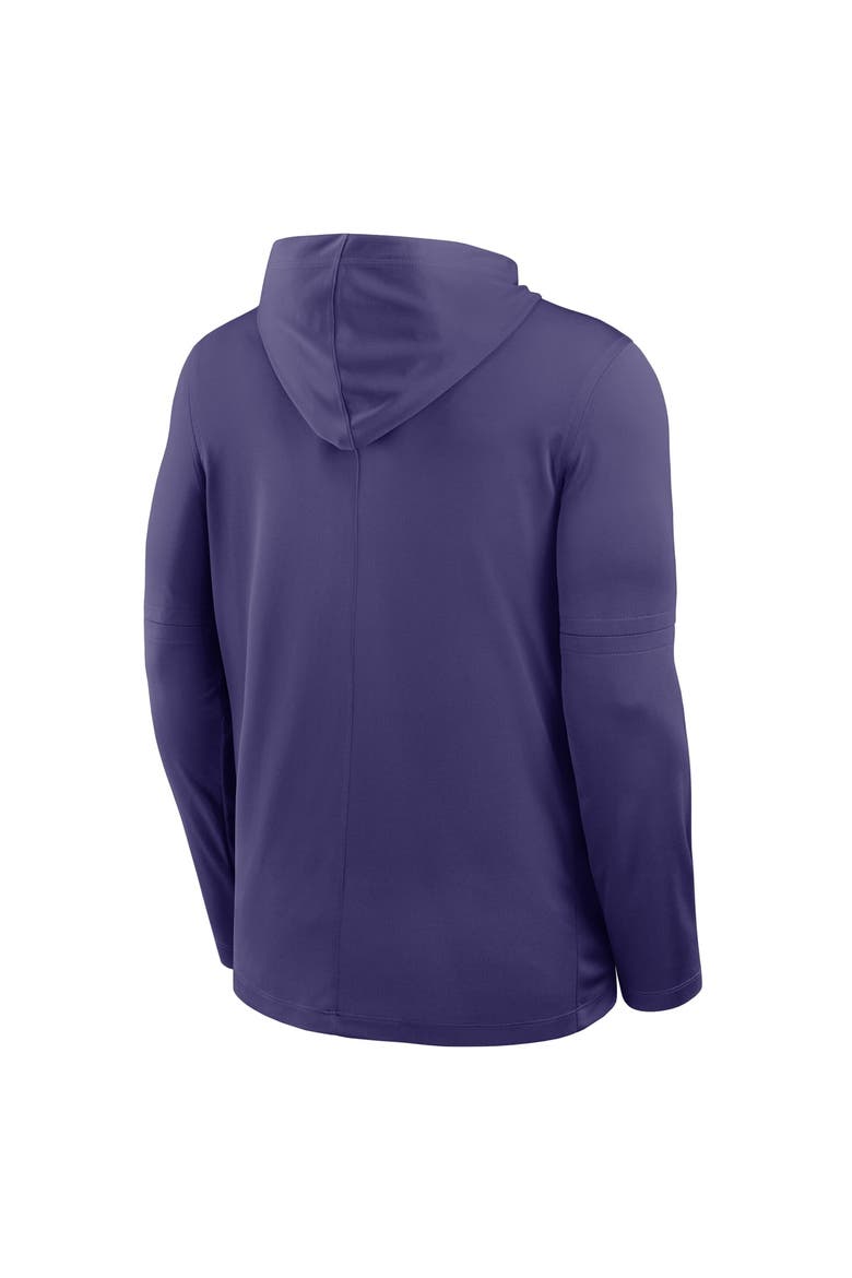 Men's Nike Purple TCU Horned Frogs 2026 Sideline Dri-FIT Lightweight Hooded Top, Alternate, color, Purple