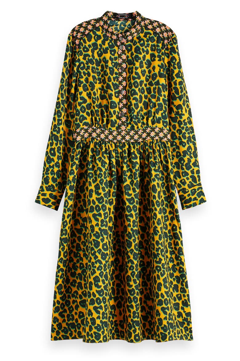 Long Sleeve Mixed Print Midi Dress, Alternate, color, COMBO L