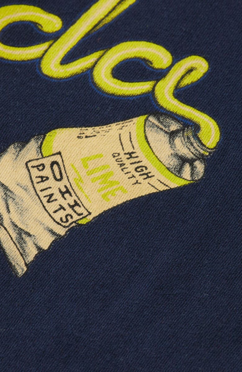 Scotch & Soda Kids' Art Cotton Graphic Polo, Alternate, color, Sky Captain