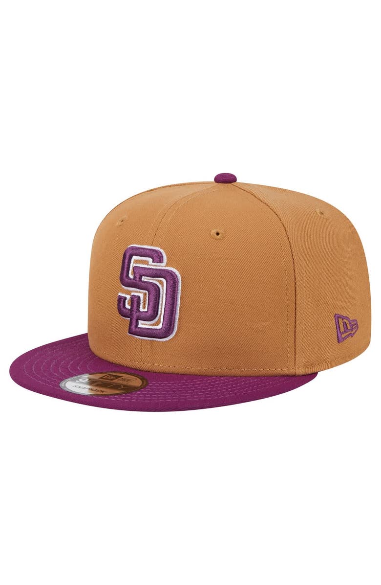 New Era Men's New Era Brown/Purple San Diego Padres Color Pack Two-Tone 9FIFTY Snapback Hat, Main, color, 