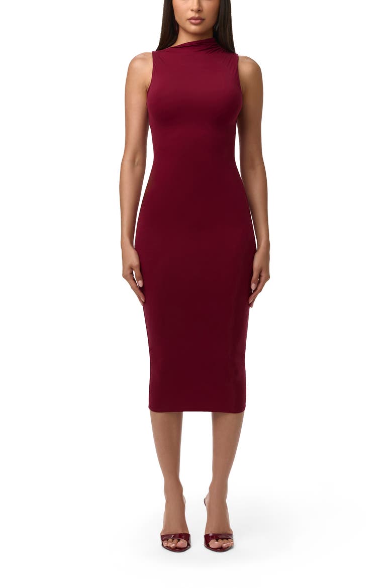 Sleeveless Midi Dress, Main, color, SANGRIA