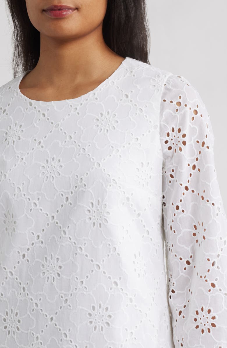 Lilly Pulitzer<sup>®</sup> Richie Eyelet Embroidered Shift Dress, Alternate, color, Resort White Beach Haven