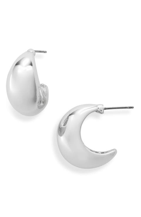 Waterproof Chubby Tapered Hoop Earrings