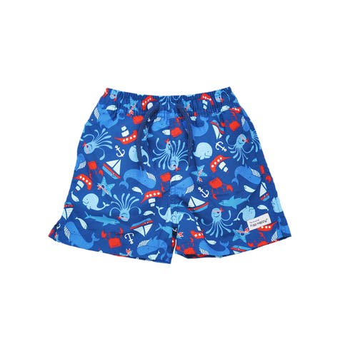 Boys UPF 50+ Wesley Swim Trunks with Mesh Liner