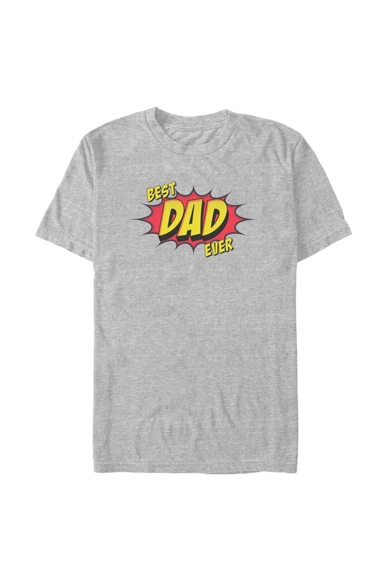 Men's Lost Gods Comic Best Dad Ever  Graphic T-Shirt, Main, color, Sport Grey