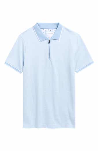 DENIM AND FLOWER Kids' Geometric Quarter Zip Polo