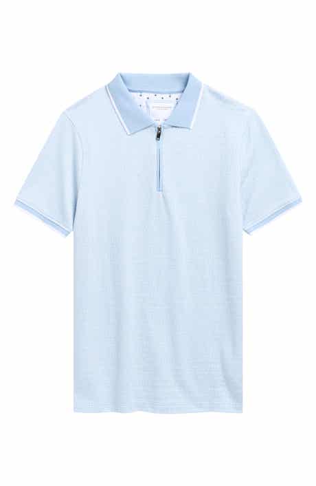 DENIM AND FLOWER Kids' Geometric Quarter Zip Polo