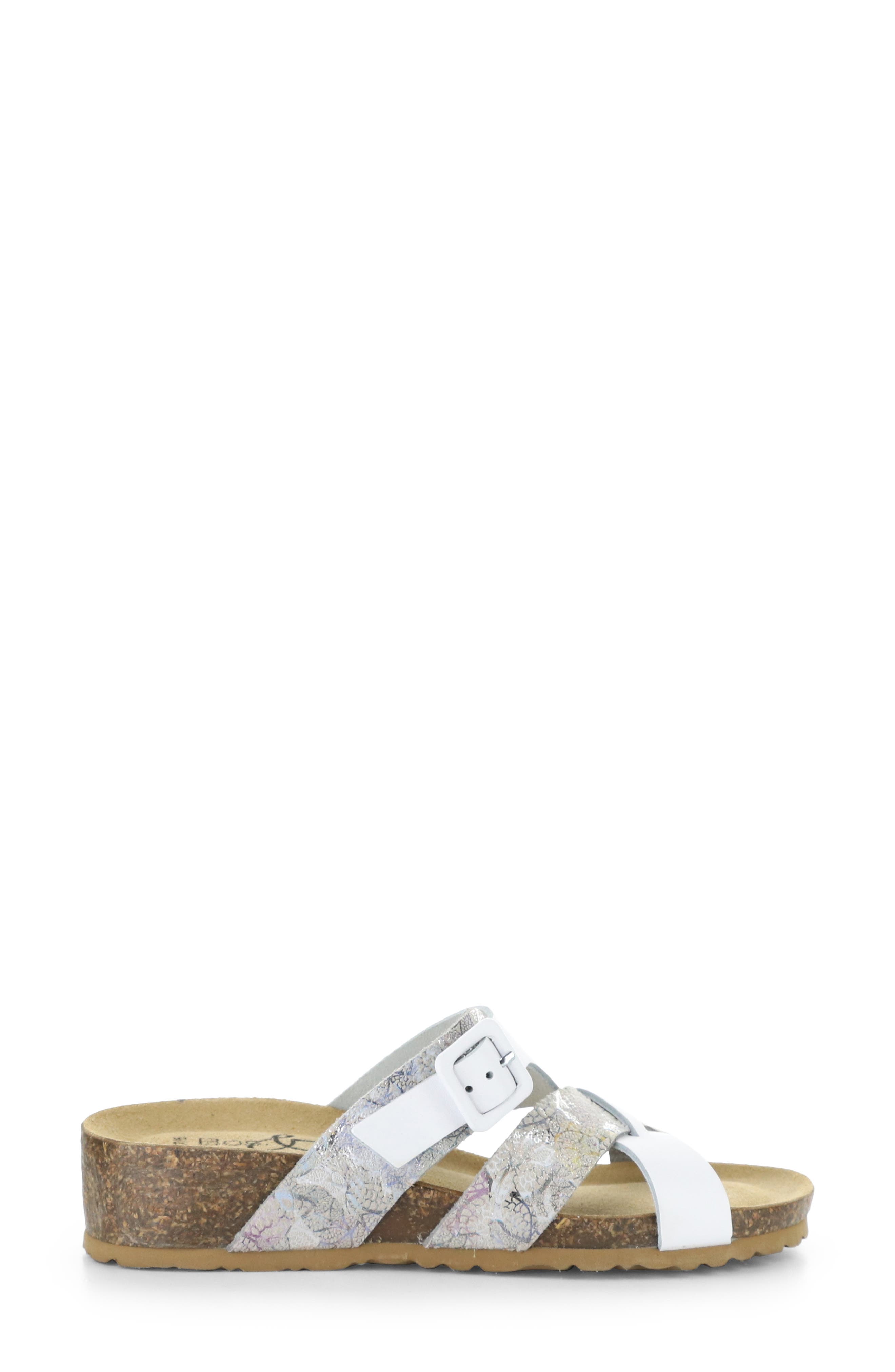Lina Wedge Slide Sandal, Alternate, color, WHITE
