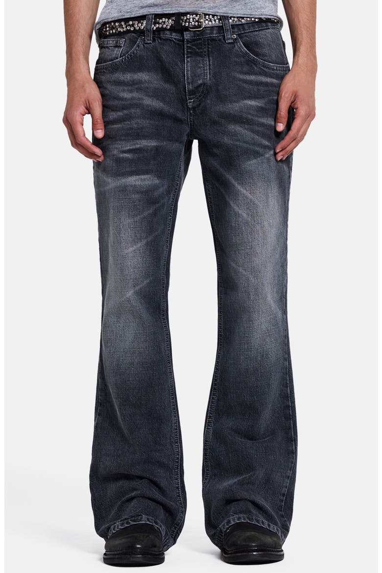 Jude Flare Leg Jeans, Main, color, BLACK