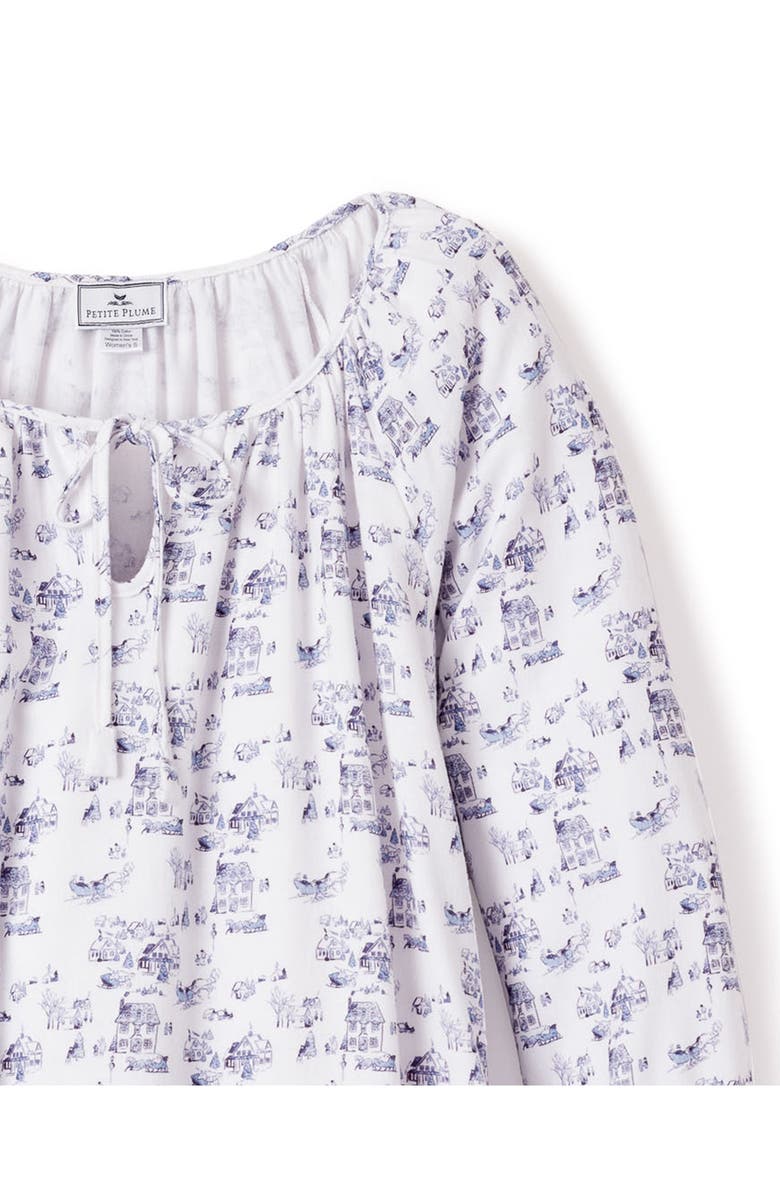 Petite Plume Winter Vignette Delphine Flannel Nightgown, Alternate, color,