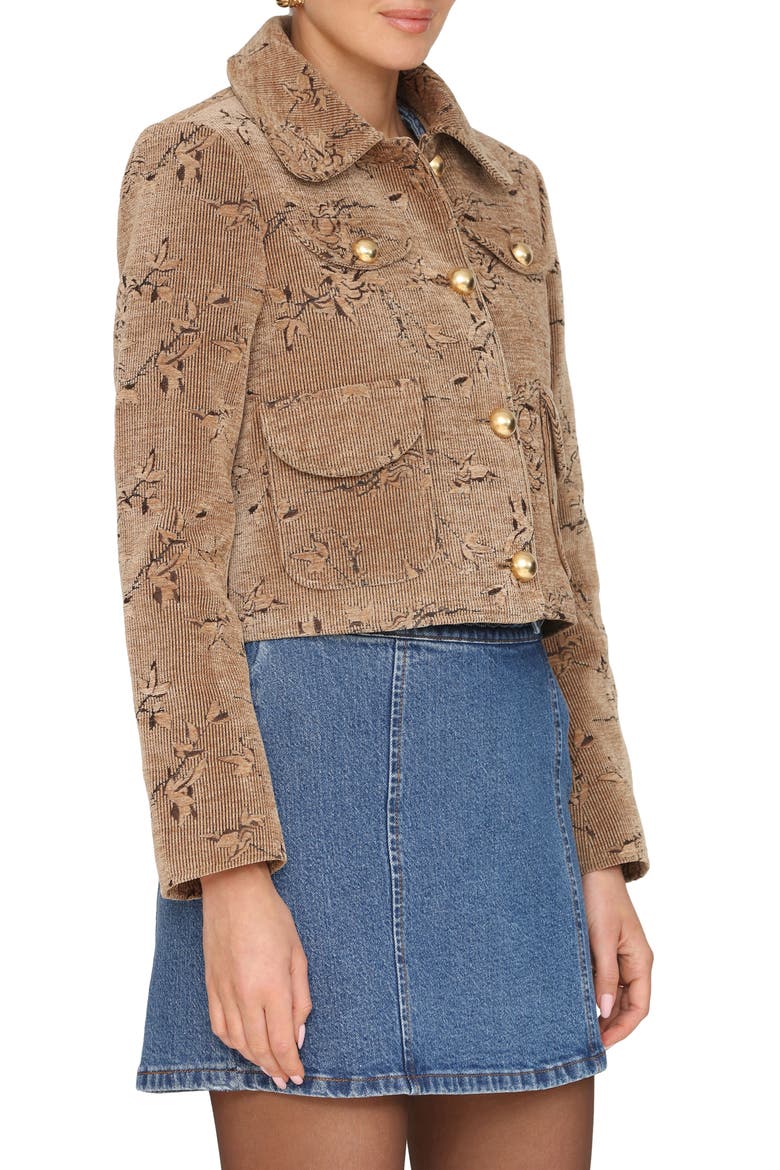 Crop Corduroy Jacket, Alternate, color, FAWN