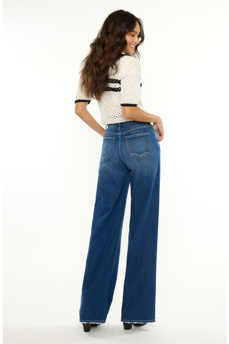 Sina Ultra High Rise Wide Jeans, Alternate, color, Dark Wash