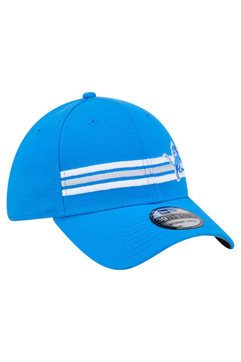 Men's New Era Blue Detroit Lions Stripes 39THIRTY Flex Hat, Alternate, color, Blue