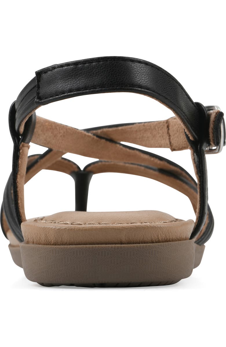 CLIFFS BY WHITE MOUNTAIN Frania Strappy Sandal, Alternate, color, Black/ Smooth