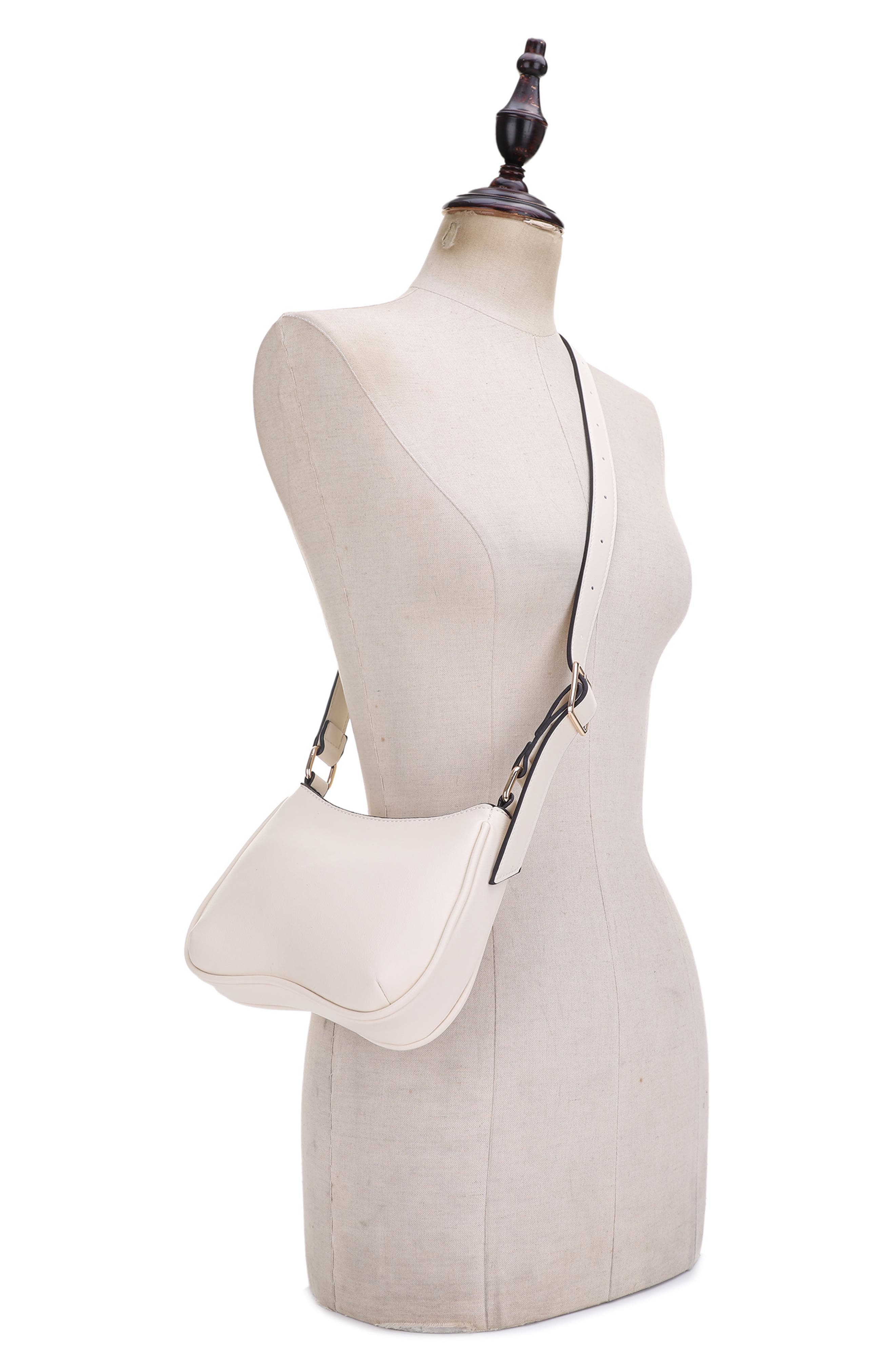 Mali + Lili Alana Recycled Vegan Leather Convertible Crossbody Bag, Alternate, color, Bone