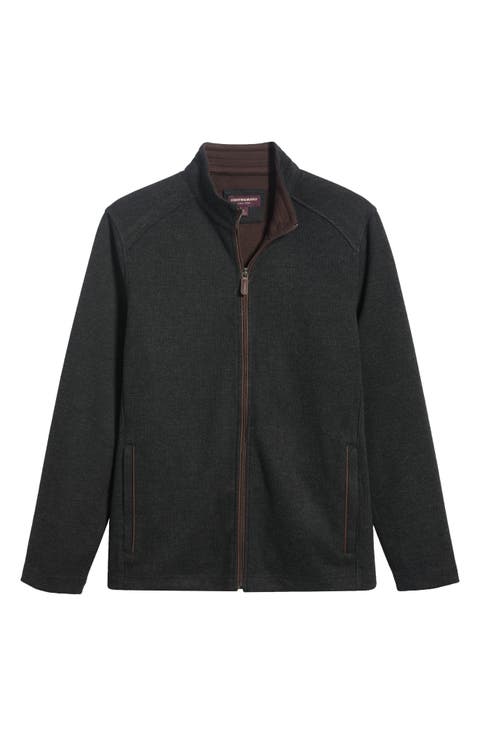Heathered Knit Zip Jacket