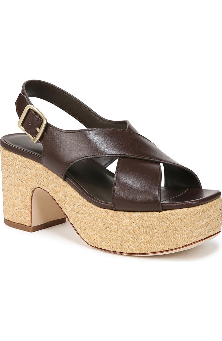 Vince Clementina Slingback Platform Sandal, Main, color, Cacao Brown