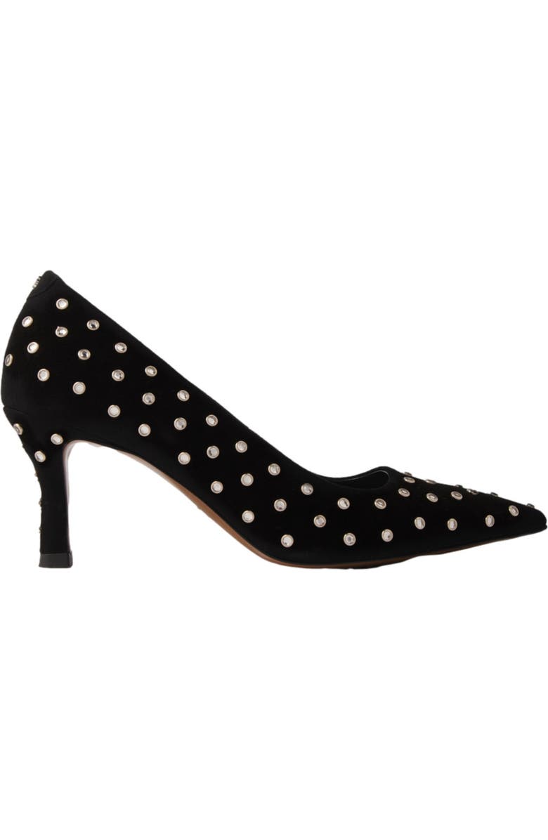 maje Rhinestone pumps with pointed toes, Main, color, Black