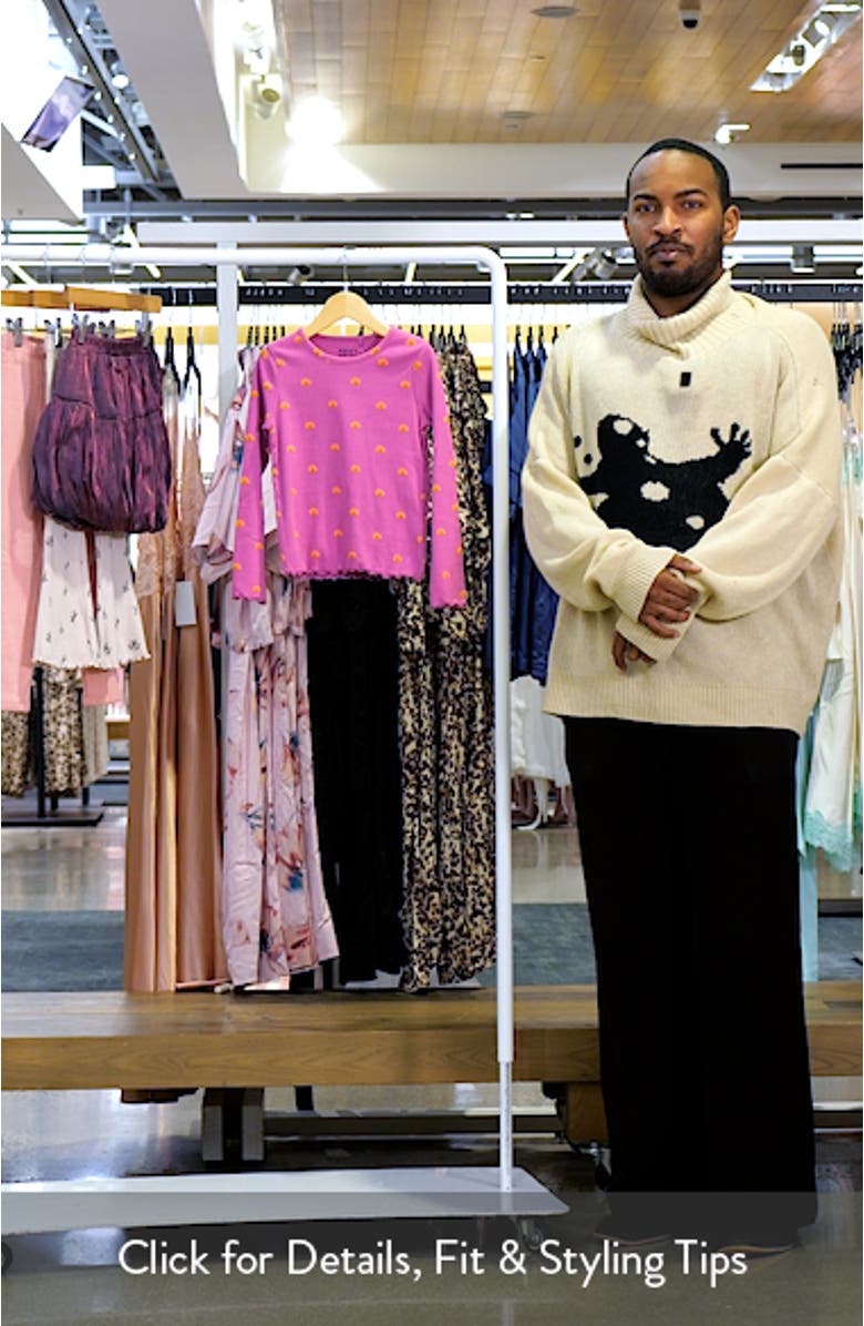 Kids' Rainbow Print Stretch Cotton Rib T-Shirt, sales video thumbnail