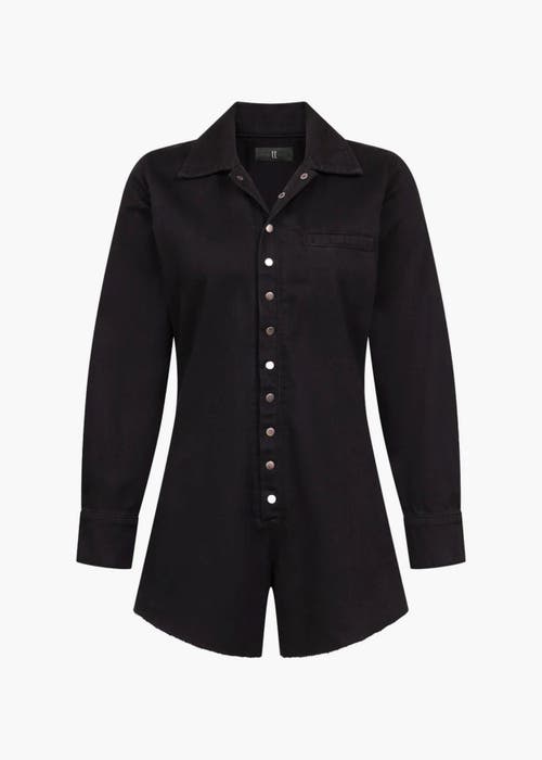 Tt Studios Deanna Long Sleeve Romper In Black