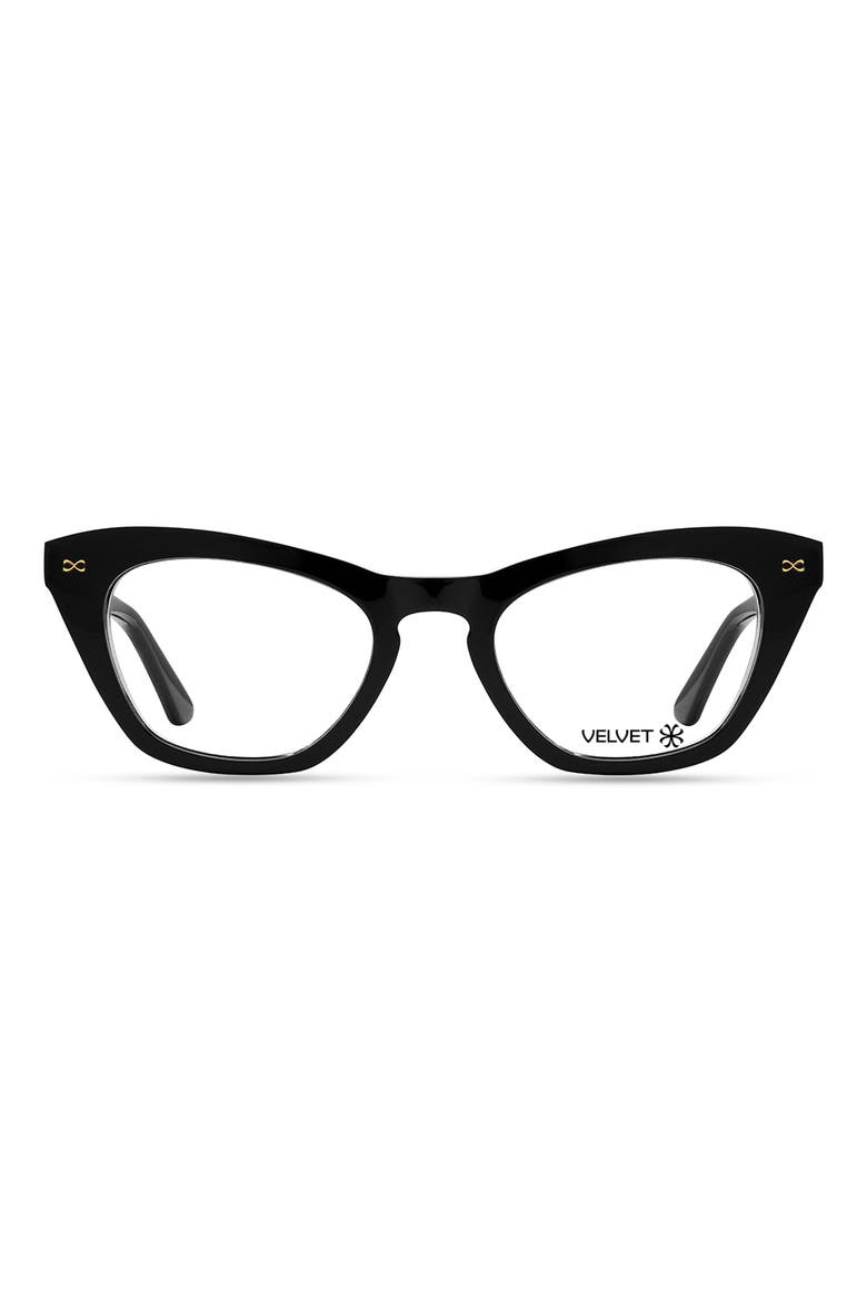 Stevie 51mm Cat Eye Optical Glasses, Main, color, Black