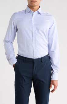 Emanuel Berg Traveller Stripe Modern Fit Dress Shirt