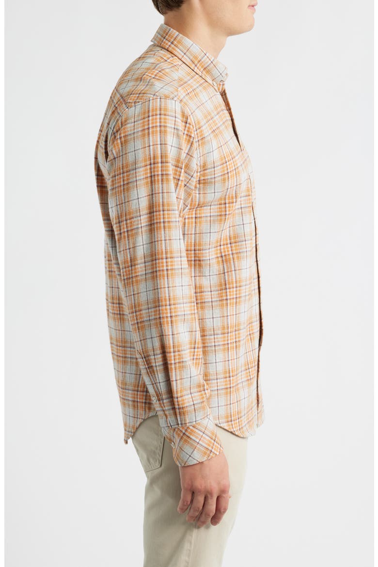 Vulcan Modern Fit Plaid Cotton Button-Up Shirt, Alternate, color, GOLDEN