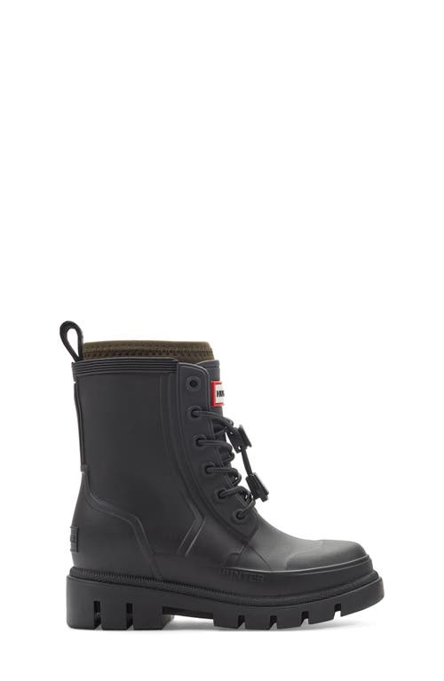 Hunter Kids' Stamp Waterproof Lace-up Rain Boot In Multi