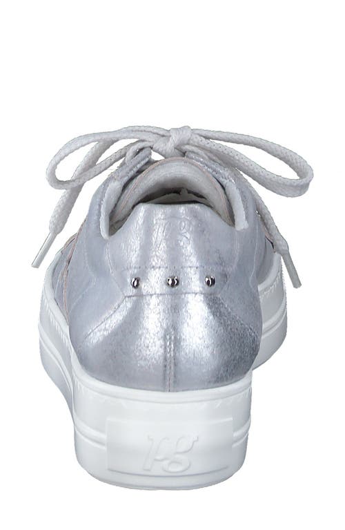 Paul Green Zoom Platform Sneaker In Silver Vintage Metallic