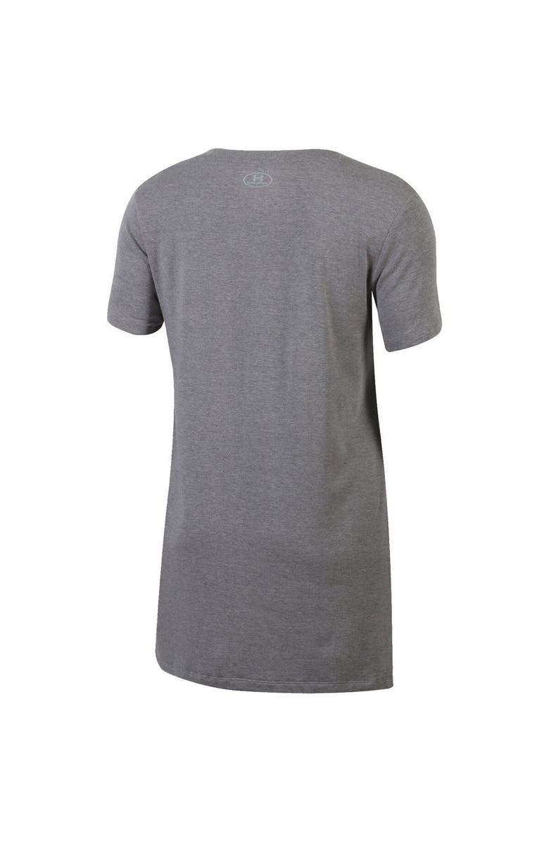 Under Armour Women's Under Armour Heathered Gray Oklahoma City Thunder Combine Authentic Your Limit Is You V-Neck T-Shirt, Alternate, color, 