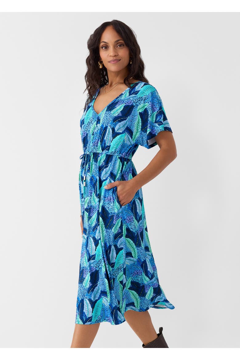 Tie Waist Midi Dress, Alternate, color, Blue Myers