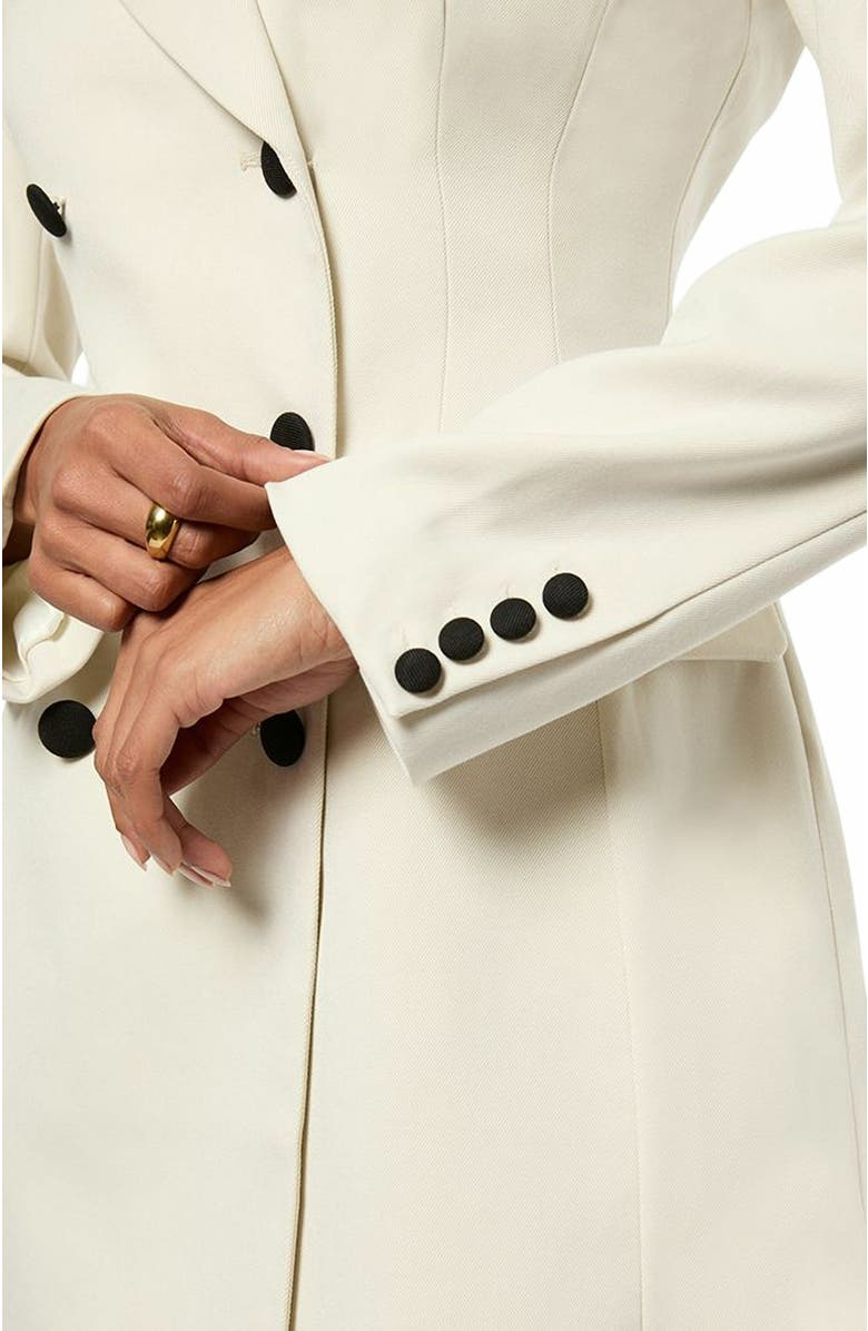 WeWoreWhat Peplum Blazer Mini Dress, Alternate, color, Ivory