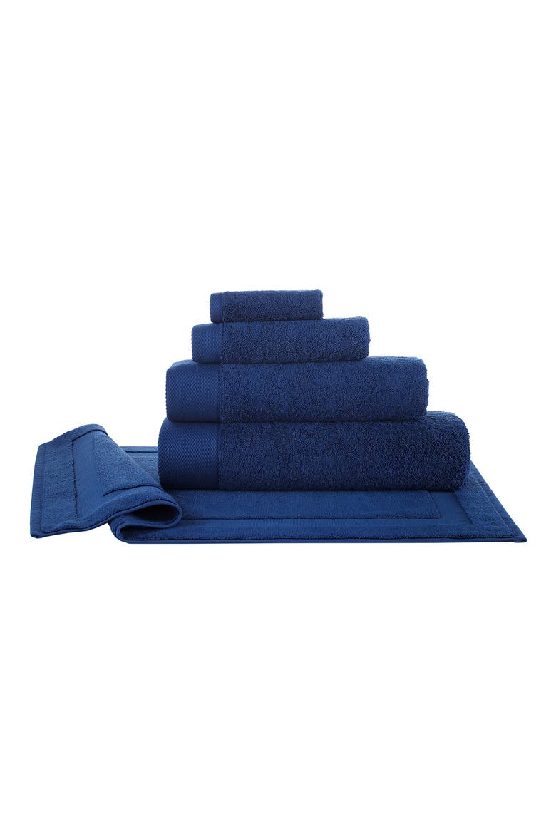 Solid Signature Cotton Bath Mat, Alternate, color, NAVY
