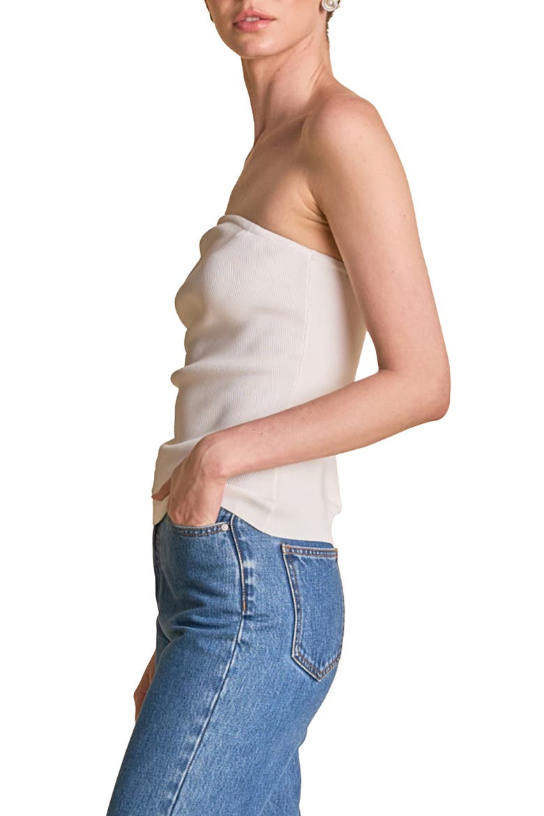 Strapless Knit Top, Alternate, color, WHITE