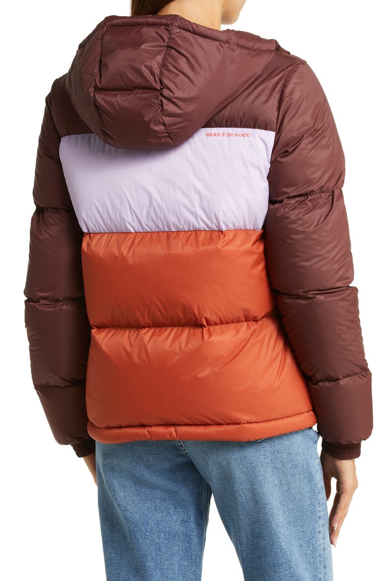 Solazo 600 Fill Power Down Water Repellent Hooded Jacket, Alternate, color, CHESTNUT SPICE