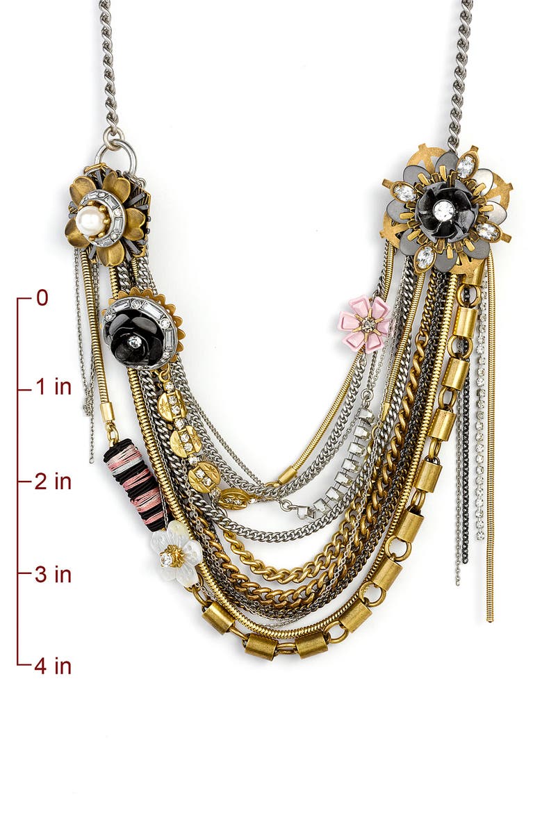 'Gilded Flowers Drama' Necklace, Alternate, color, MULTI