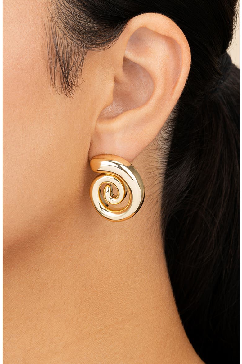 Celestia Swirl Drop Earrings, Alternate, color, GOLD