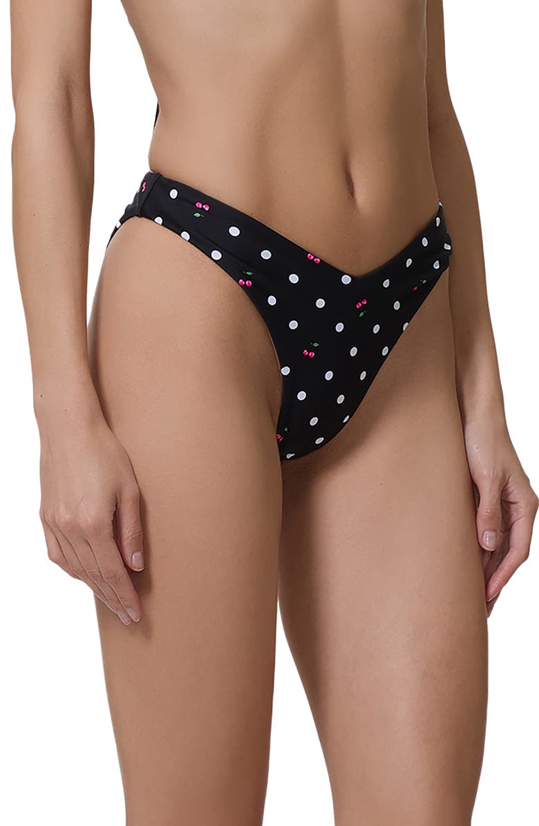 AFRM Rio V-Cut Bikini Bottoms, Alternate, color, Cherry Dots
