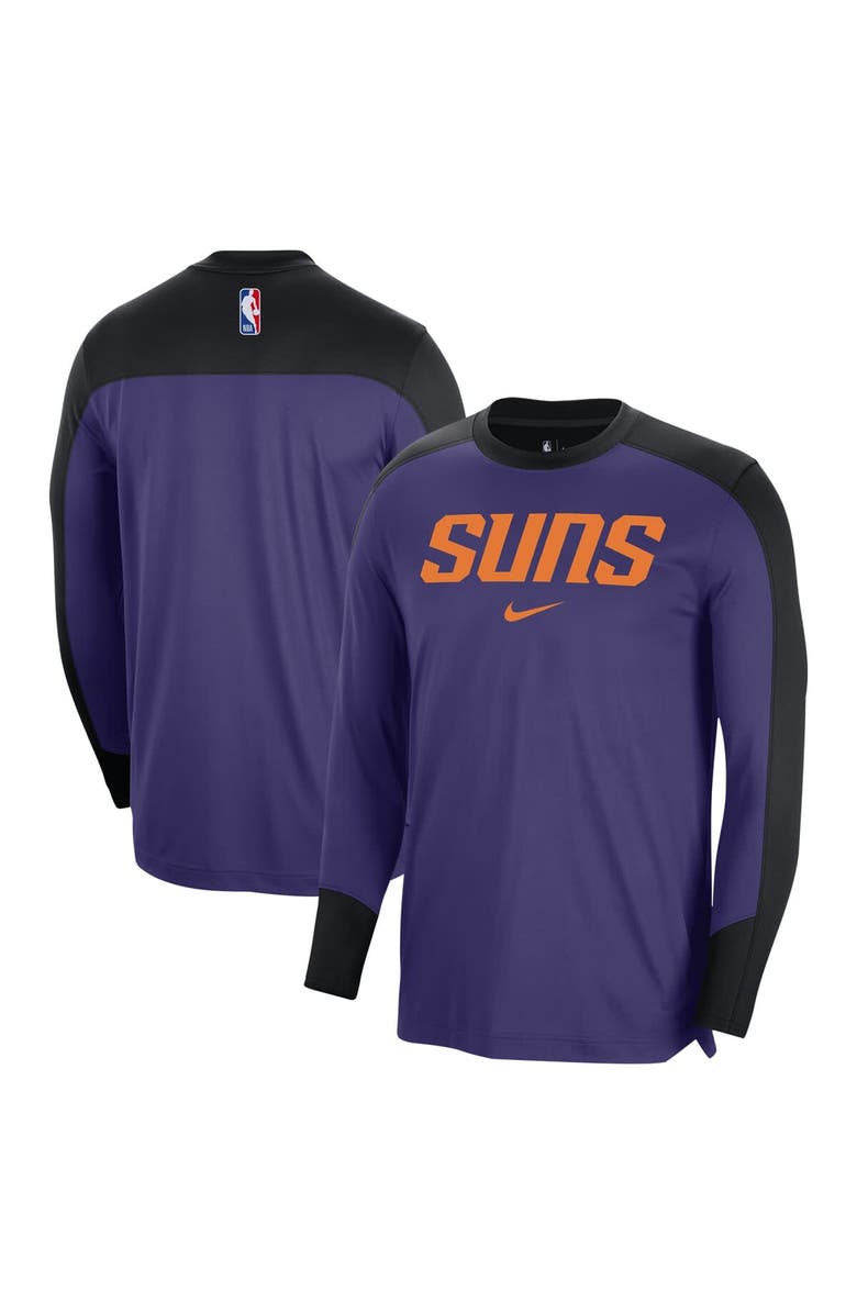 Nike Men's Nike Purple Phoenix Suns 2024/25 Authentic Pre-Game Legend Long Sleeve Shooting Shirt, Alternate, color, Purple