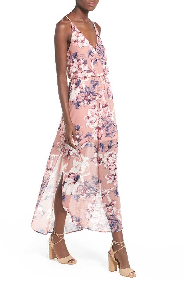 All in Favor Surplice Maxi Dress, Alternate, color, 