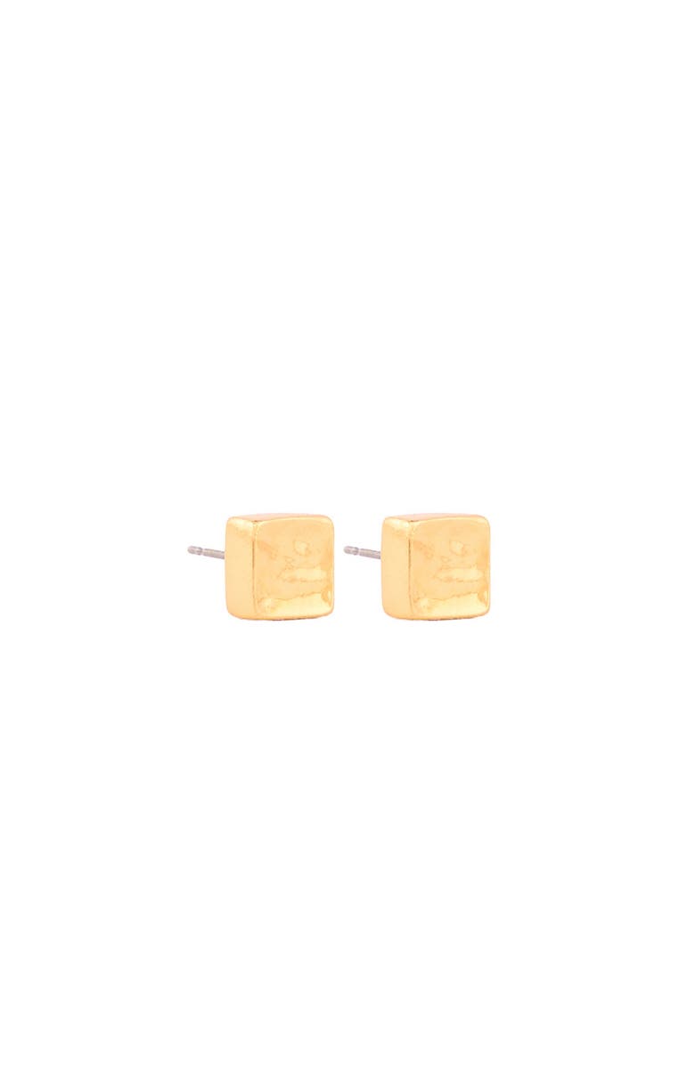 Susan Caplan 1980s Vintage Square Stud Earrings, Main, color, Square Stud