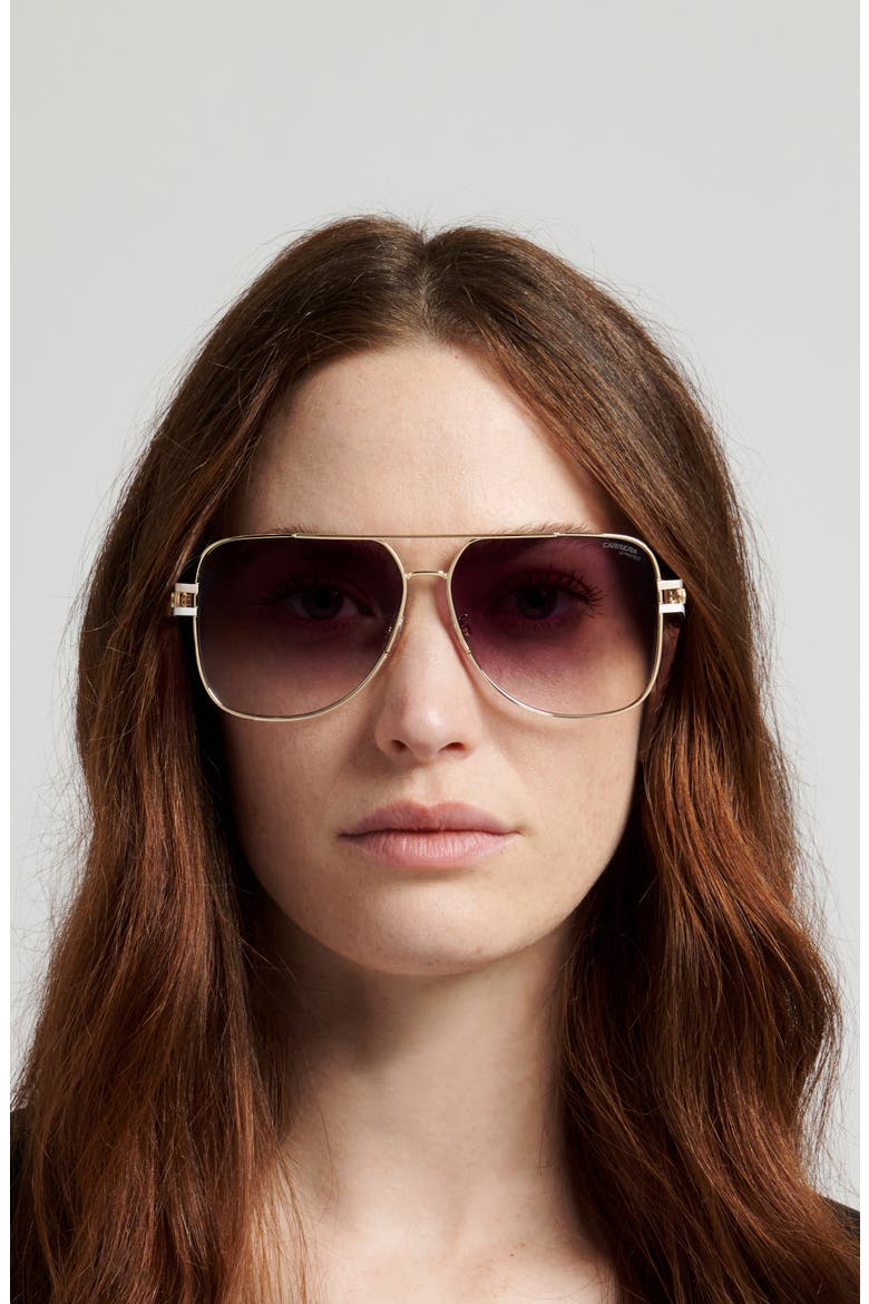 63mm Oversize Square Sunglasses, Alternate, color, GOLD BEIGE HAVANA/ GDSP BURSF